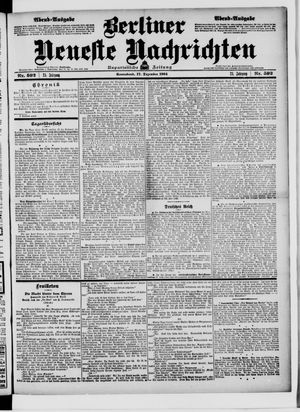 Berliner neueste Nachrichten vom 17.12.1904
