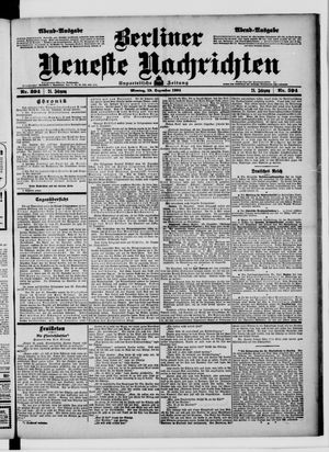 Berliner Neueste Nachrichten vom 19.12.1904
