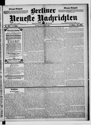 Berliner neueste Nachrichten on Dec 20, 1904