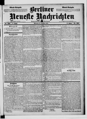 Berliner neueste Nachrichten on Dec 21, 1904