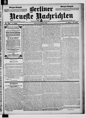 Berliner neueste Nachrichten vom 23.12.1904