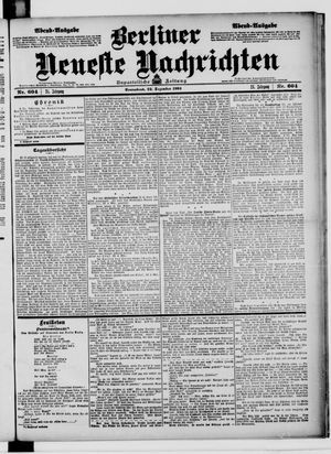 Berliner neueste Nachrichten vom 24.12.1904