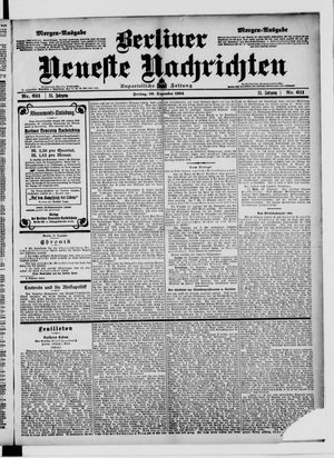 Berliner neueste Nachrichten vom 30.12.1904