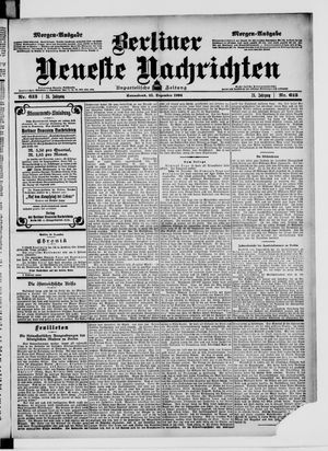 Berliner neueste Nachrichten on Dec 31, 1904