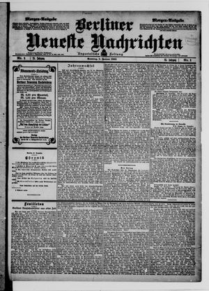 Berliner neueste Nachrichten vom 01.01.1905