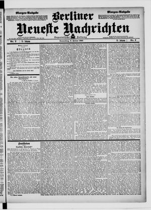 Berliner Neueste Nachrichten vom 05.01.1905