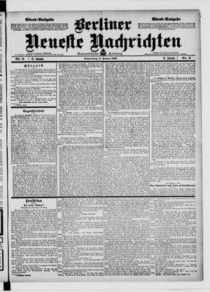 Berliner Neueste Nachrichten vom 05.01.1905