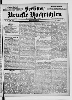 Berliner Neueste Nachrichten vom 08.01.1905