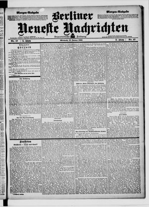Berliner Neueste Nachrichten vom 11.01.1905