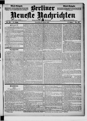 Berliner Neueste Nachrichten vom 12.01.1905