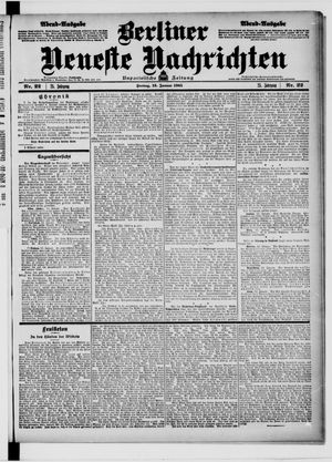 Berliner Neueste Nachrichten vom 13.01.1905