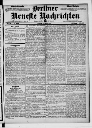 Berliner Neueste Nachrichten vom 17.01.1905