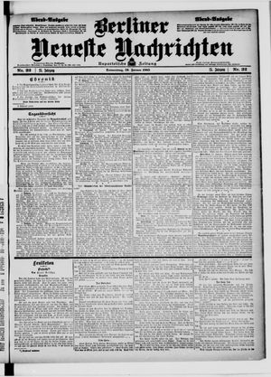 Berliner Neueste Nachrichten vom 19.01.1905