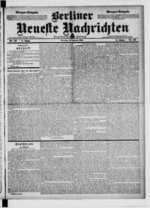 Berliner Neueste Nachrichten vom 22.01.1905