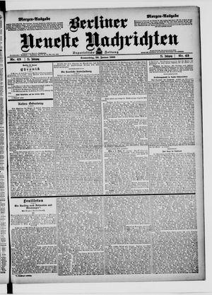 Berliner Neueste Nachrichten vom 26.01.1905