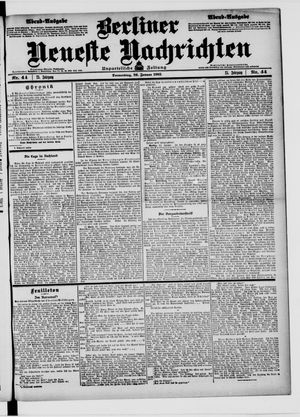 Berliner Neueste Nachrichten vom 26.01.1905