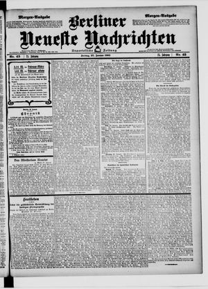 Berliner Neueste Nachrichten vom 27.01.1905