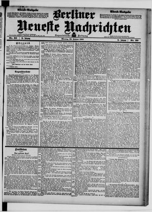 Berliner Neueste Nachrichten vom 30.01.1905