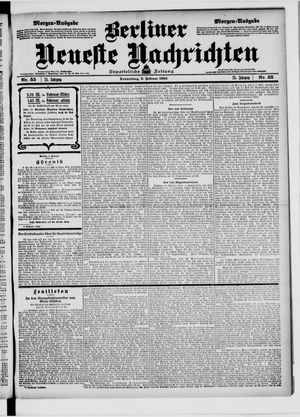 Berliner Neueste Nachrichten vom 02.02.1905