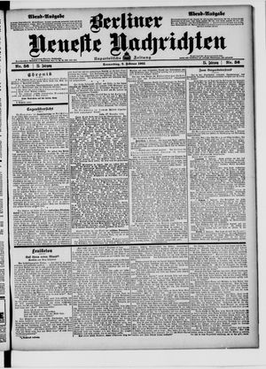 Berliner Neueste Nachrichten vom 02.02.1905