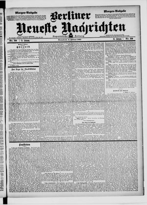 Berliner Neueste Nachrichten vom 04.02.1905