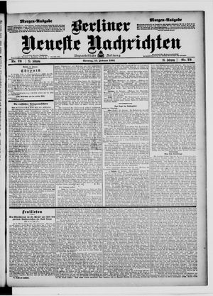 Berliner Neueste Nachrichten vom 12.02.1905
