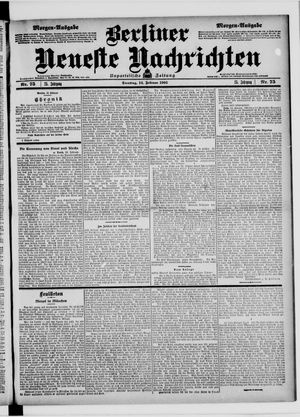 Berliner Neueste Nachrichten vom 14.02.1905