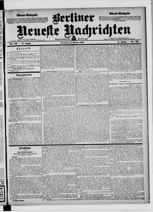 Berliner Neueste Nachrichten vom 14.02.1905