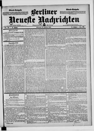 Berliner Neueste Nachrichten vom 15.02.1905
