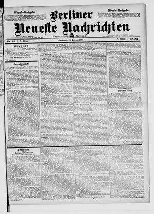 Berliner Neueste Nachrichten vom 18.02.1905