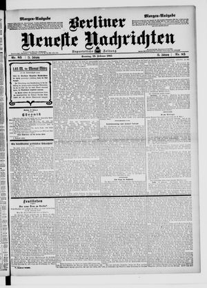 Berliner Neueste Nachrichten vom 19.02.1905