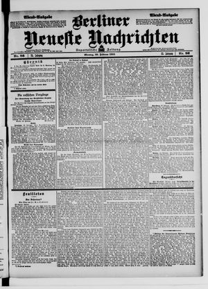 Berliner Neueste Nachrichten vom 20.02.1905