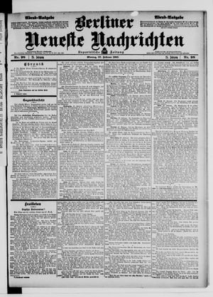 Berliner Neueste Nachrichten vom 27.02.1905