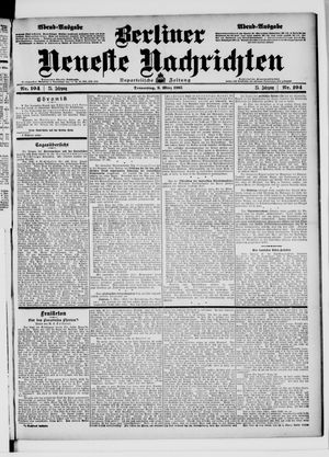 Berliner Neueste Nachrichten vom 02.03.1905