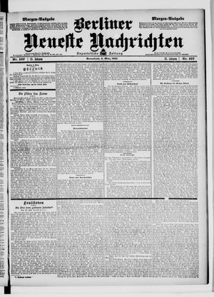 Berliner Neueste Nachrichten vom 04.03.1905
