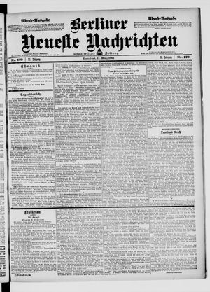Berliner Neueste Nachrichten vom 11.03.1905
