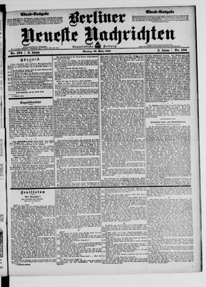 Berliner Neueste Nachrichten vom 20.03.1905
