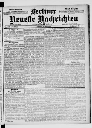 Berliner Neueste Nachrichten on Mar 25, 1905