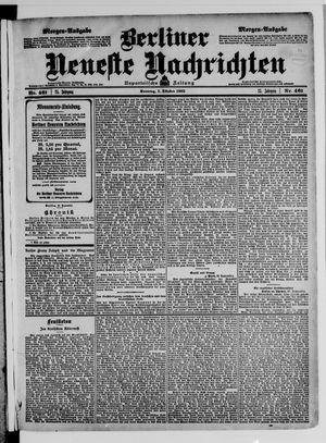 Berliner Neueste Nachrichten vom 01.10.1905
