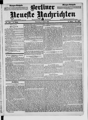 Berliner Neueste Nachrichten vom 05.10.1905