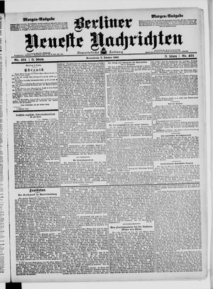 Berliner Neueste Nachrichten vom 07.10.1905