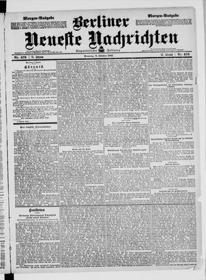Berliner Neueste Nachrichten vom 08.10.1905