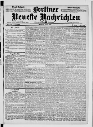 Berliner Neueste Nachrichten vom 09.10.1905