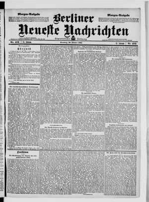 Berliner Neueste Nachrichten vom 10.10.1905