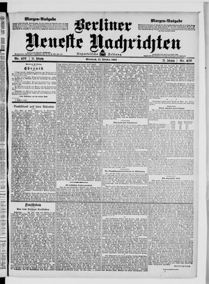 Berliner Neueste Nachrichten vom 11.10.1905