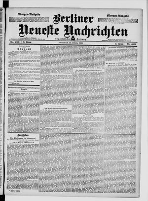 Berliner Neueste Nachrichten on Oct 14, 1905