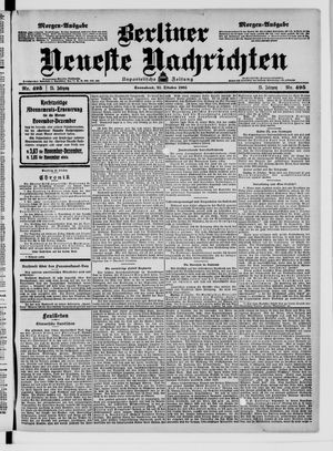 Berliner Neueste Nachrichten vom 21.10.1905
