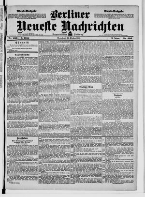 Berliner Neueste Nachrichten vom 21.10.1905