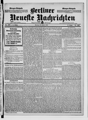 Berliner Neueste Nachrichten vom 22.10.1905