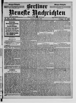 Berliner Neueste Nachrichten vom 24.10.1905